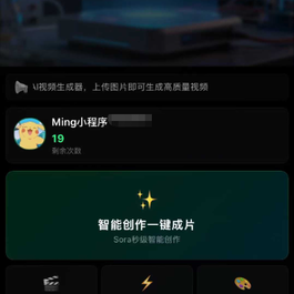 Sora2小程序源码带前端和后端带教程