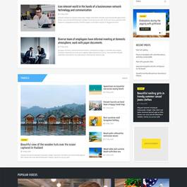 黄色风格时尚资讯博客网站静态HTML模板