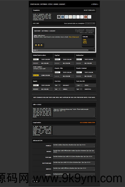 基于PHP+MYSQL的多嘴WEB聊天室系统源码