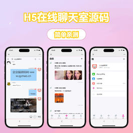 H5聊天室源码 在线聊天聊天室源码 陌陌 爱聊 源码开源不加密