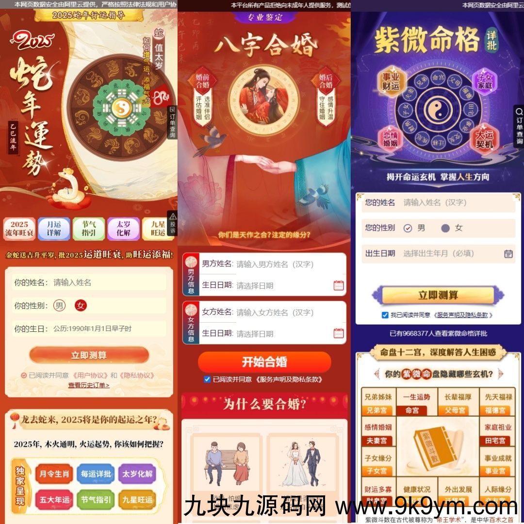 2025新版蛇年测算系统源码