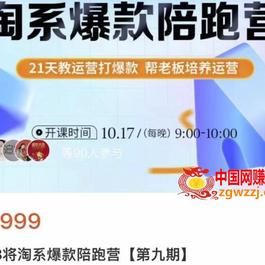 108将淘系爆款陪跑营【第九期】，从淘宝0开始，手把手教你链接起飞，爆款不断