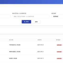 纯净失信被执行人查询系统源码