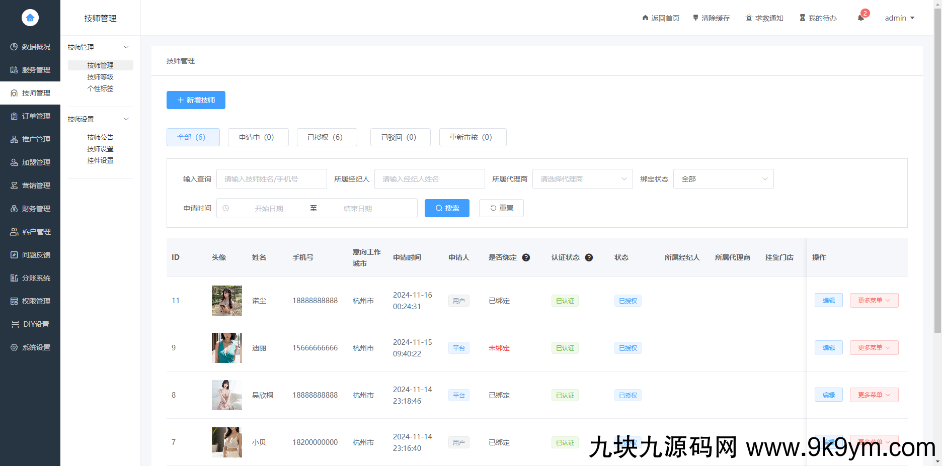 最新无授权东郊到家UI系统源码
