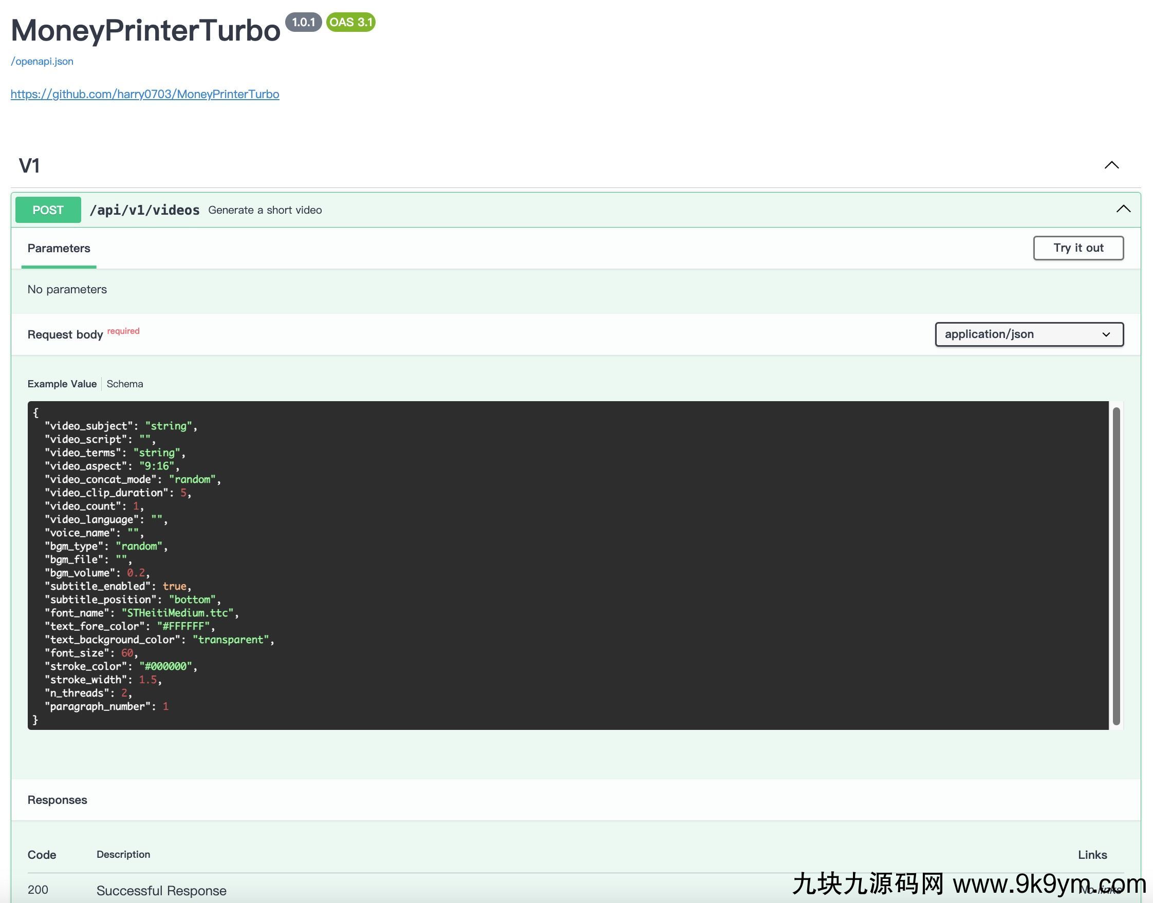 全自动ai生成视频MoneyPrinterTurbo源码