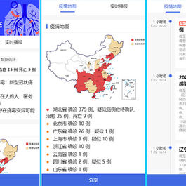 全国新型冠状病毒肺炎(2019-nCoV)疫情实时分布图HTML源码