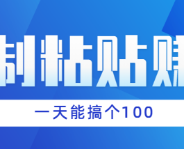 复制粘贴小项目 有手机就能玩 一分钟一块钱一天能搞个100块左右