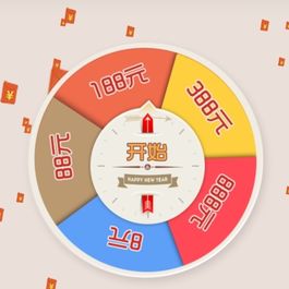 html+jQuery实现红包下落转盘抽奖特效源码