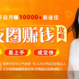 全网千万人气导师亲授：零基础/易上手的朋友圈赚钱攻略 让你轻松月入过万